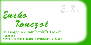 eniko konczol business card